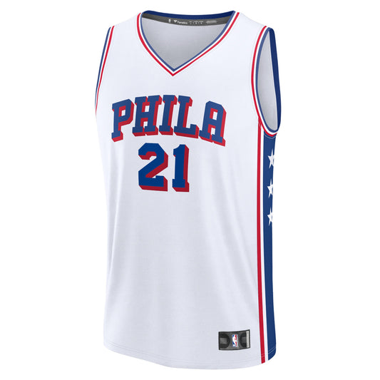 Joel Embiid Philadelphia 76ers Fanatics Fast Break Replica Jersey - Association Edition - White