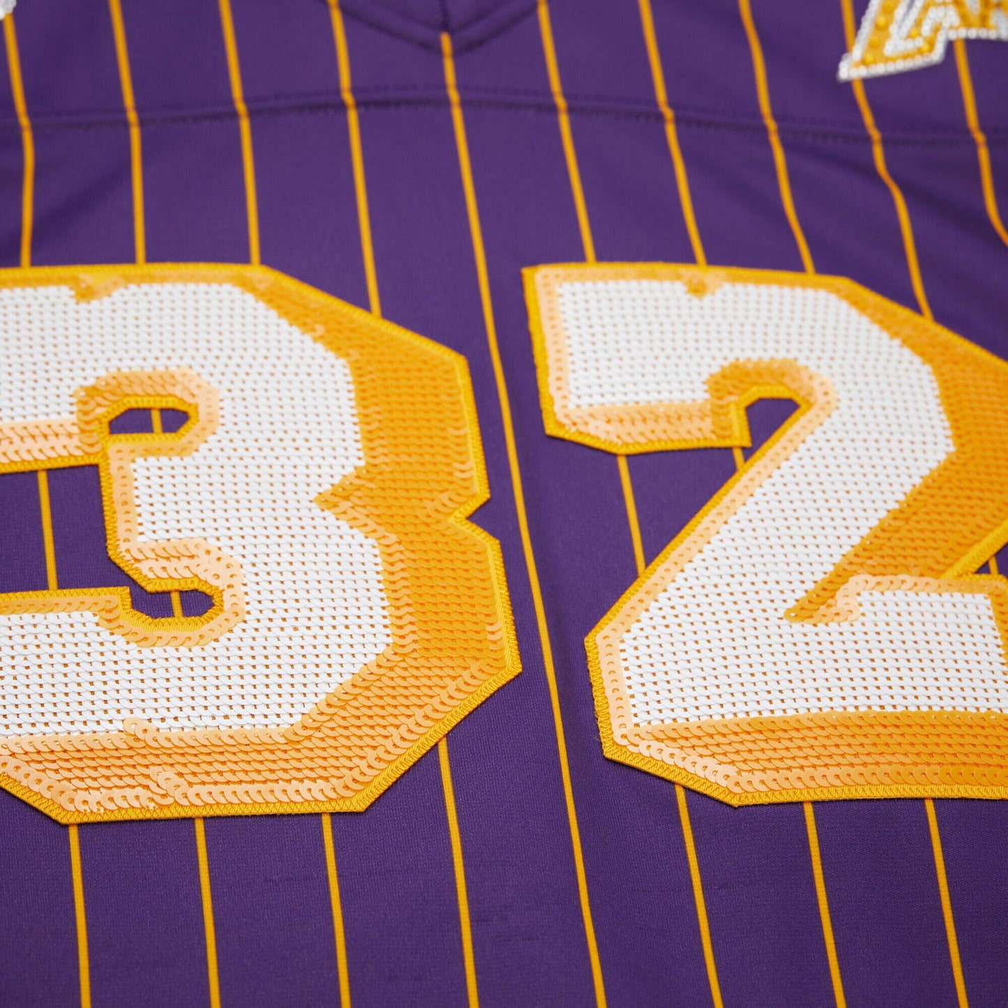 Magic Johnson Los Angeles Lakers Mitchell & Ness x DANNIJO Women's Cropped Football Fashion Jersey - Purple
