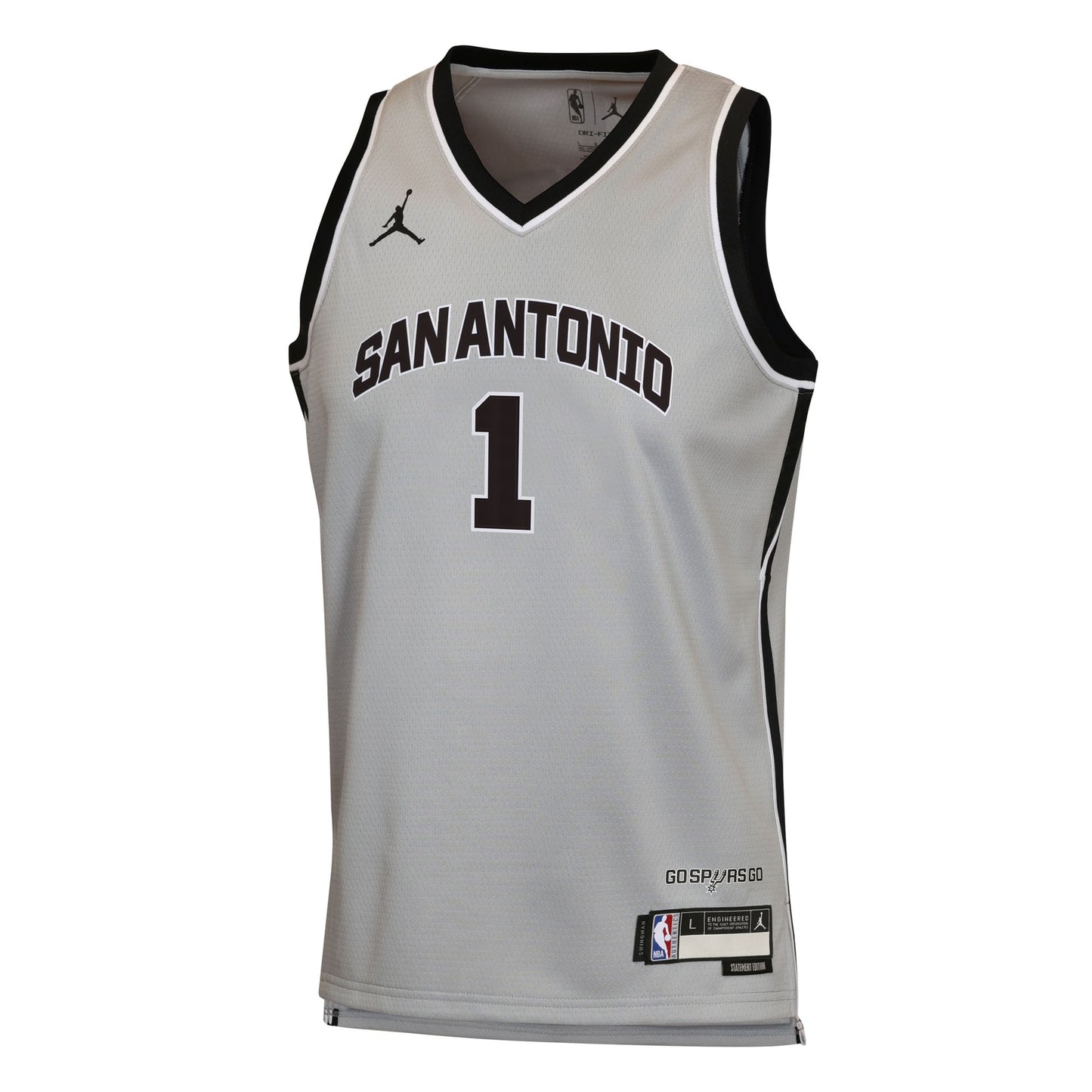 Victor Wembanyama San Antonio Spurs Jordan Brand Youth  Swingman Jersey - Statement Edition - Silver