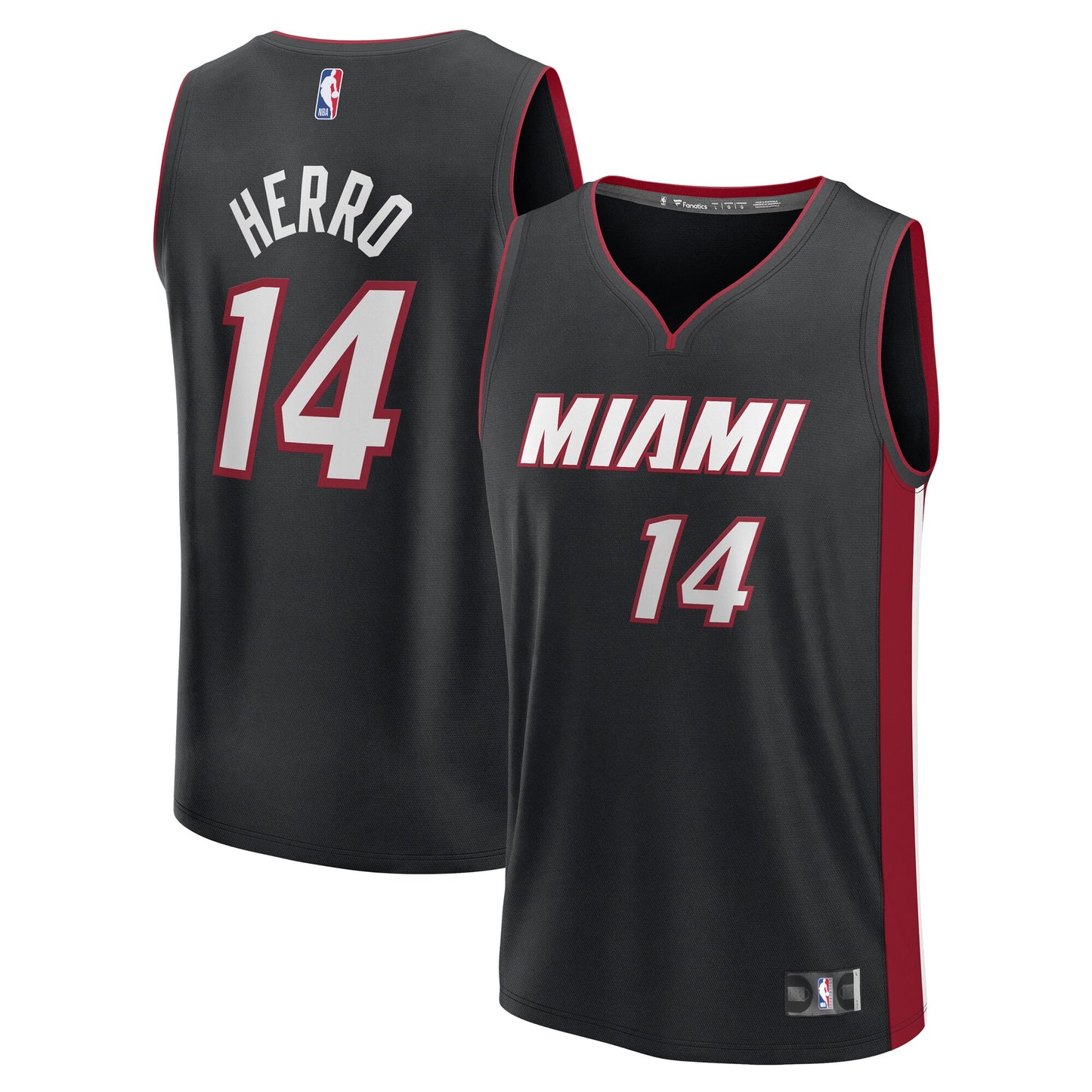 Tyler Herro Miami Heat Fanatics Youth Fast Break Replica Player Jersey - Black - Icon Edition