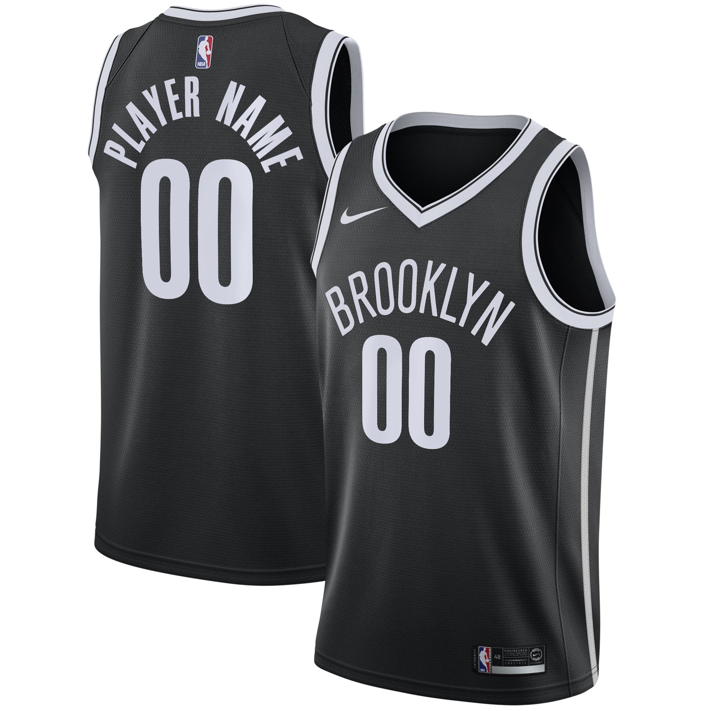 Brooklyn Nets Nike 2020/21 Swingman Custom Jersey - Association Edition - White