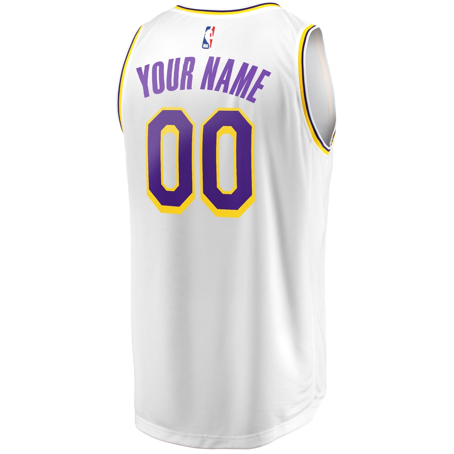 Los Angeles Lakers Fanatics Fast Break Custom Replica Jersey - Association Edition  - White