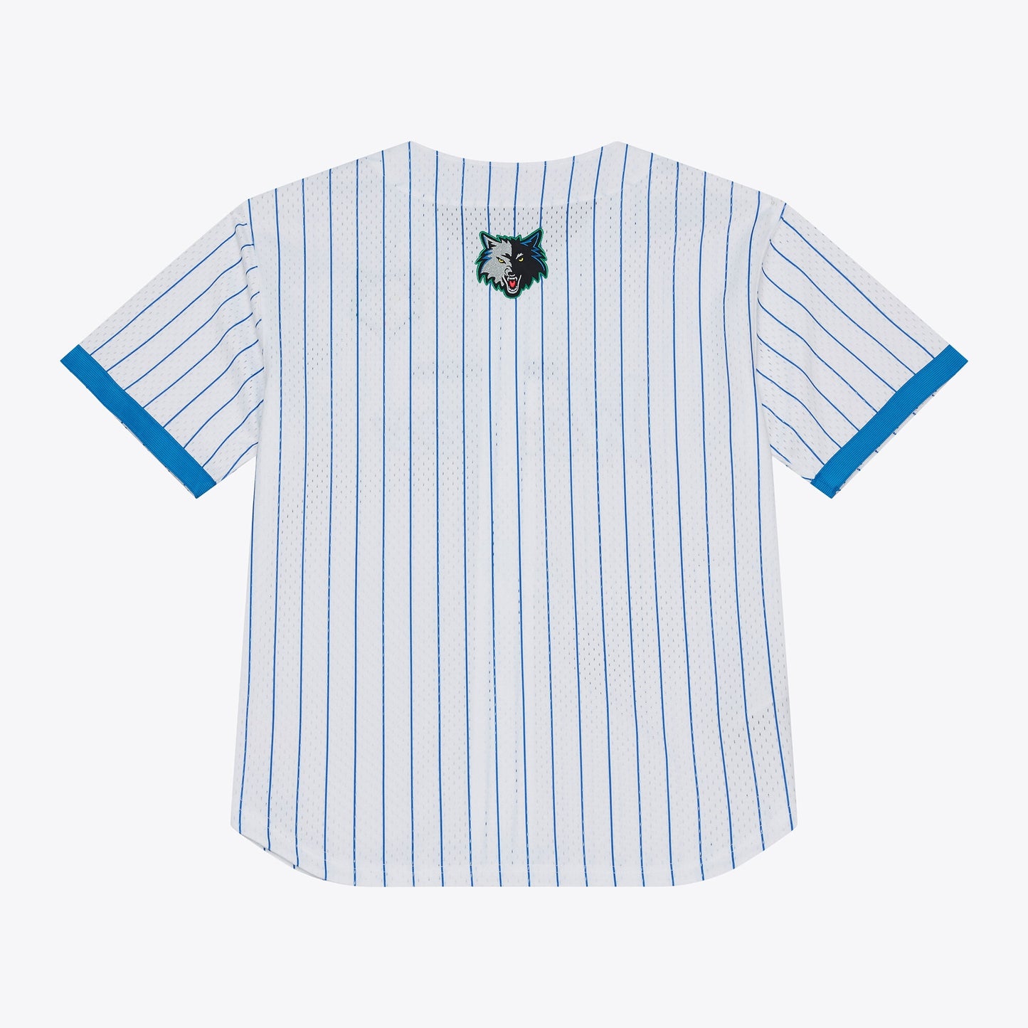 Minnesota Timberwolves Mitchell & Ness Head Coach Pinstripe Mesh Full-Button Baseball Jersey - White