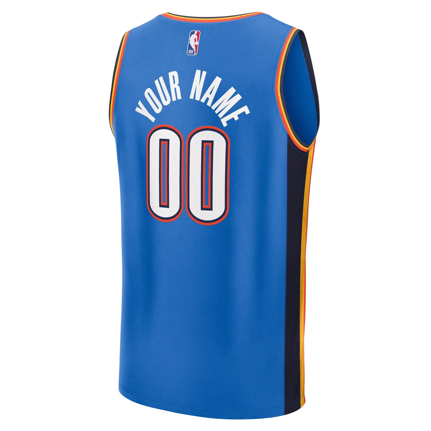 Oklahoma City Thunder Fanatics Youth Fast Break Custom Replica Jersey - Blue  - Icon Edition
