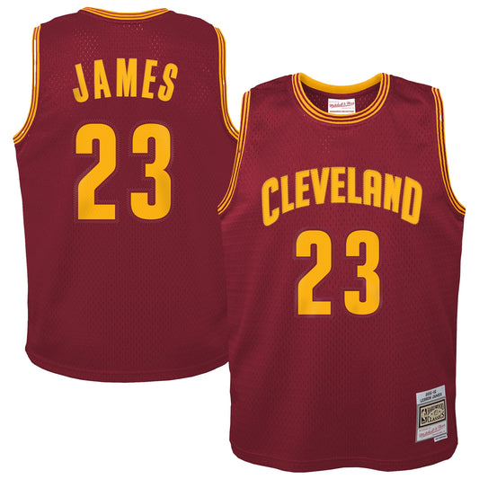 LeBron James Cleveland Cavaliers Mitchell & Ness Youth 2015/16 Hardwood Classics Swingman Jersey - Wine