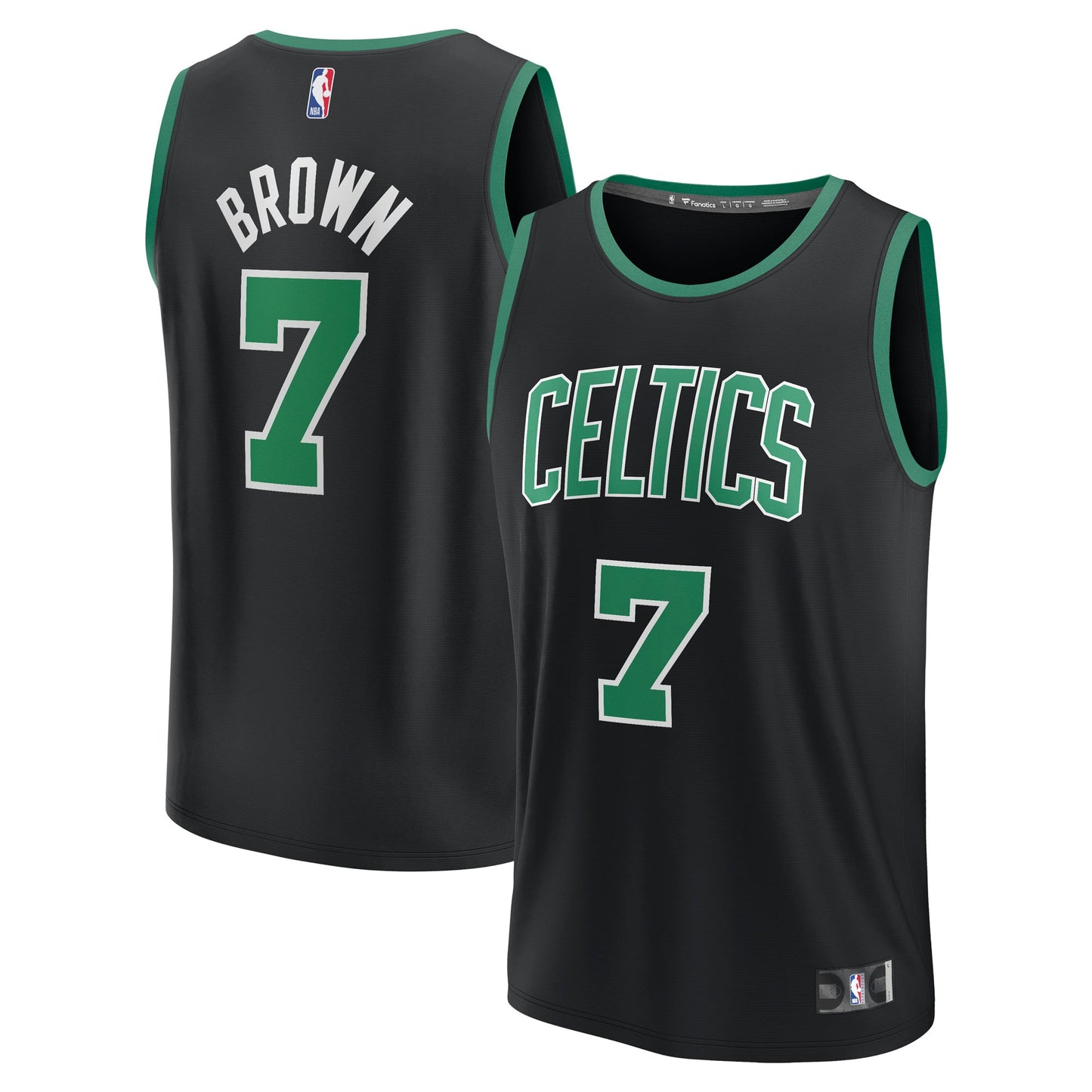 Jaylen Brown Boston Celtics Fanatics Fast Break Replica Player Jersey - Statement Edition - Black