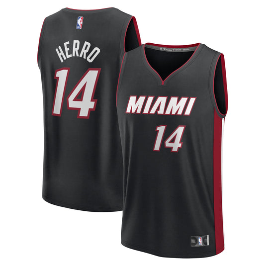 Tyler Herro Miami Heat Fanatics Fast Break Replica Player Jersey - Black - Icon Edition