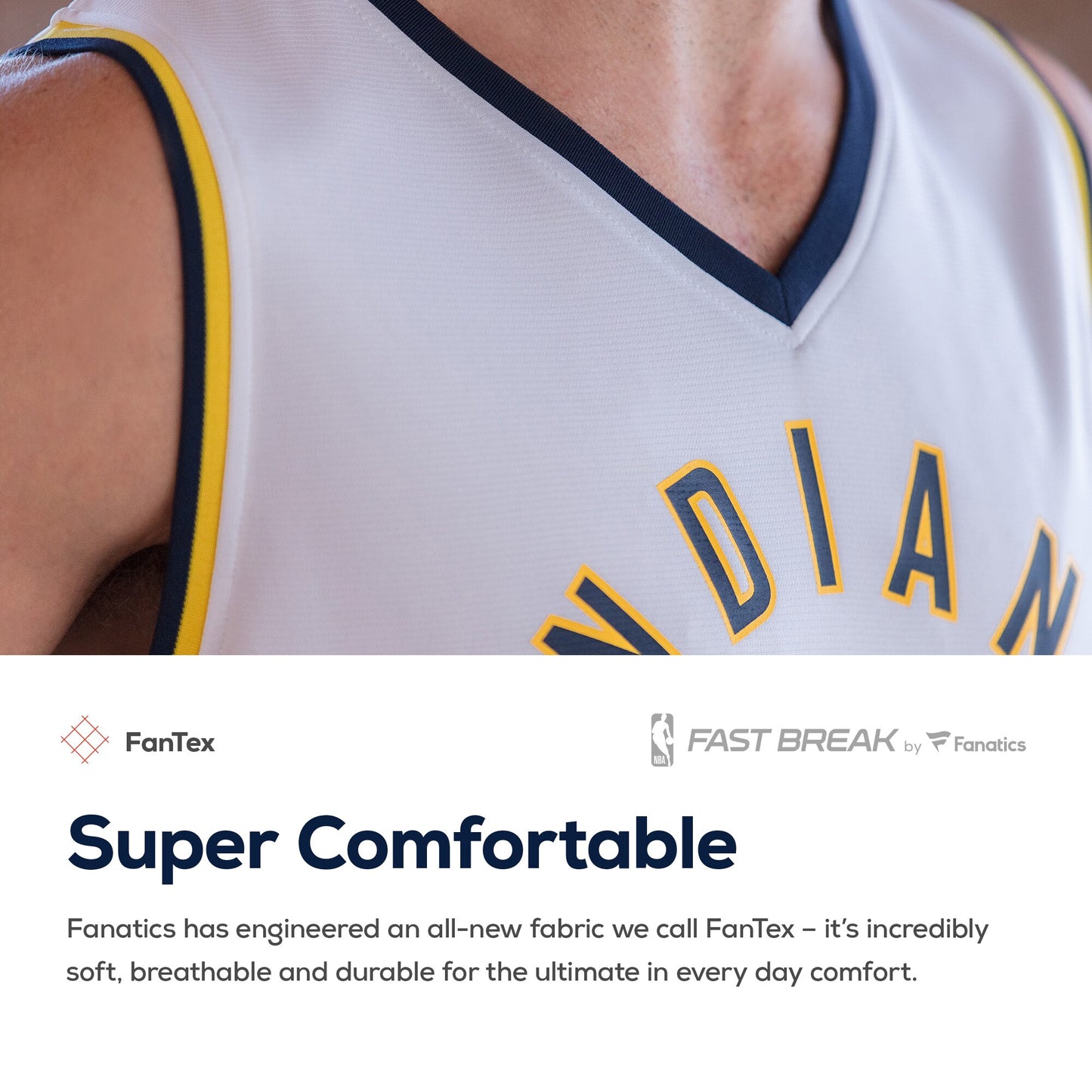 Indiana Pacers Fanatics Youth Fast Break Custom Replica Jersey Navy - Icon Edition