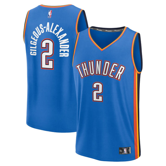 Shai Gilgeous-Alexander Oklahoma City Thunder Fanatics Big & Tall Fast Break Jersey - Icon Edition - Blue