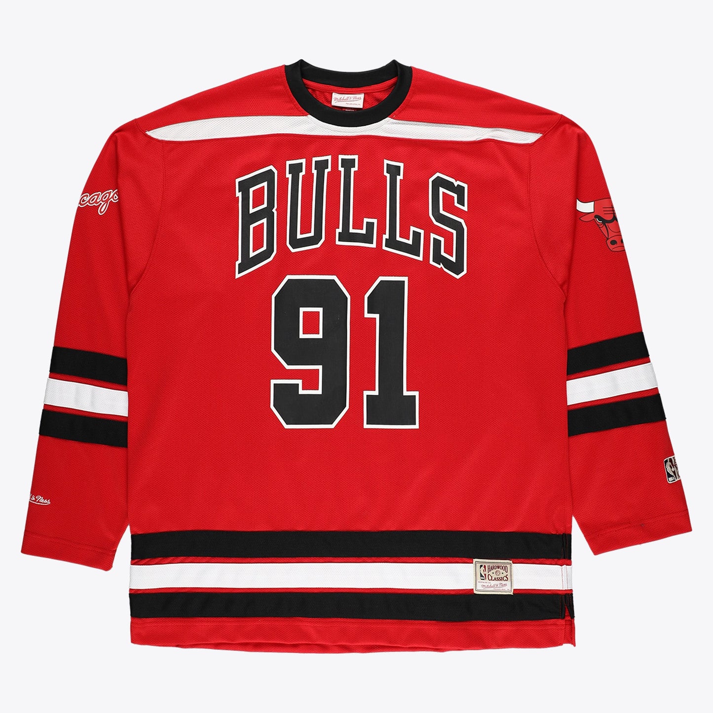 Dennis Rodman Chicago Bulls Mitchell & Ness Big & Tall NBA Hockey Jersey - Red