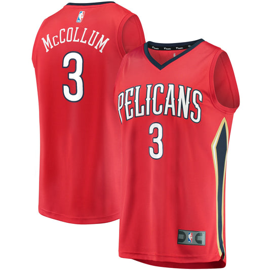C.J. McCollum New Orleans Pelicans Fanatics Fast Break Replica Player Jersey - Statement Edition - Red