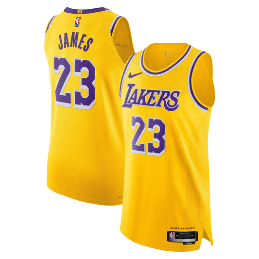 LeBron James Los Angeles Lakers Nike Authentic Jersey - Icon Edition - Gold