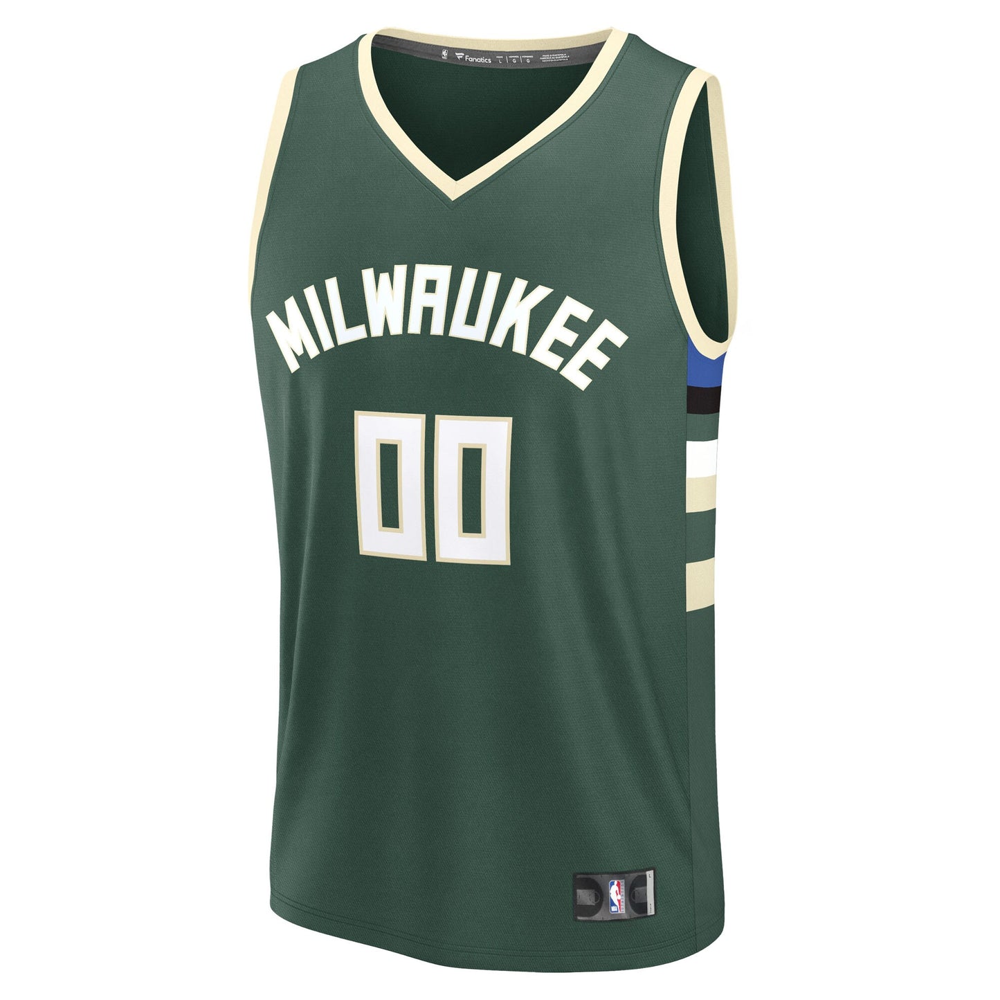 Milwaukee Bucks Fanatics Youth Fast Break Custom Replica Jersey - Black  - Statement Edition
