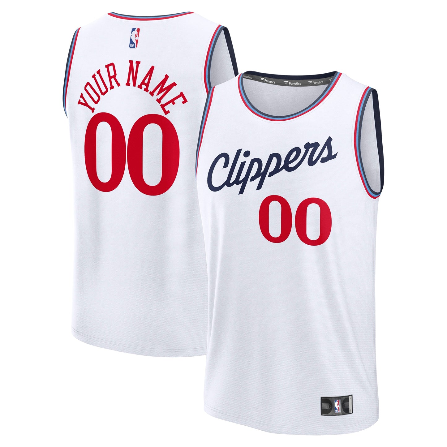 LA Clippers Fanatics Youth Fast Break Custom Replica Jersey - Red  - Statement Edition