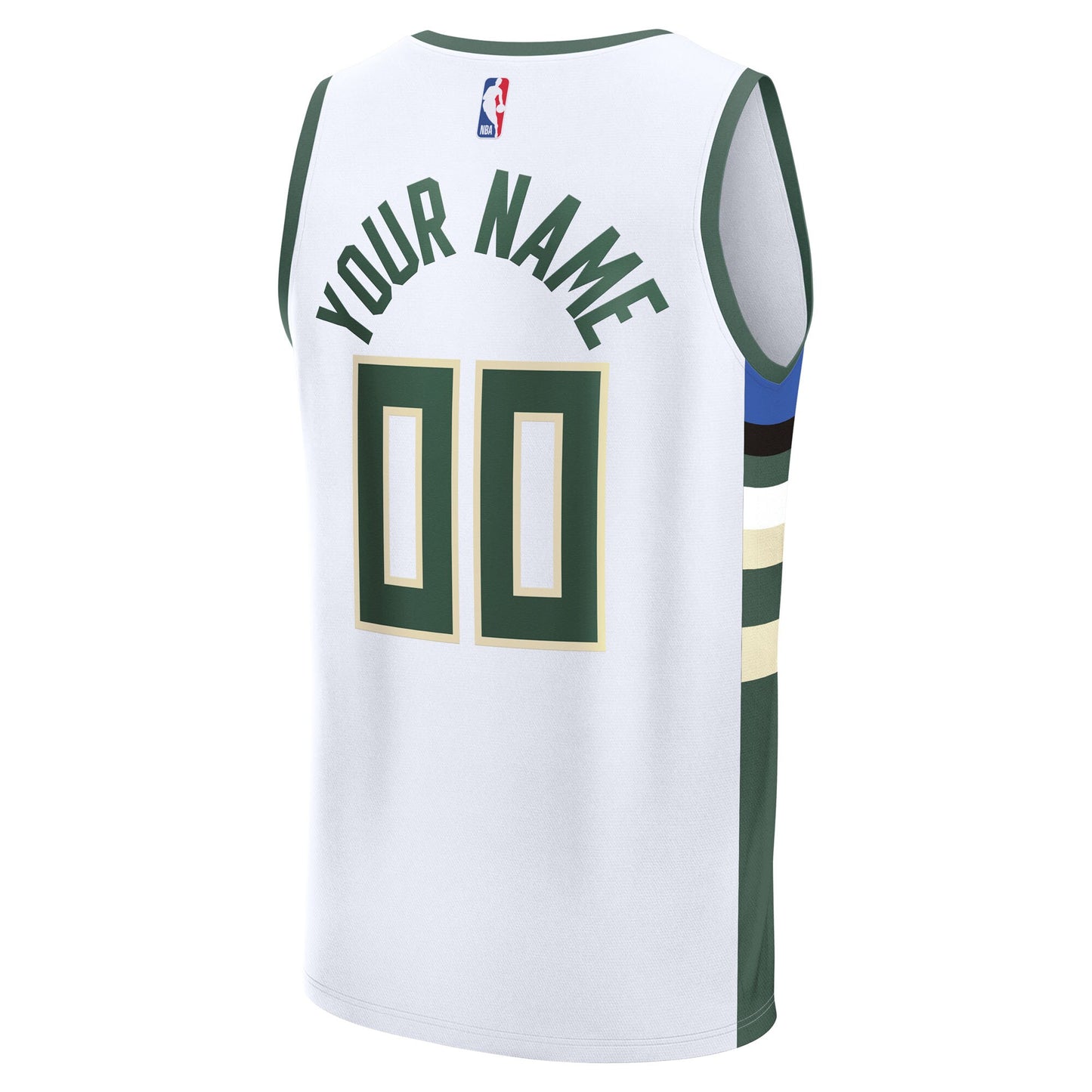 Milwaukee Bucks Fanatics Youth Fast Break Custom Replica Jersey - Black  - Statement Edition