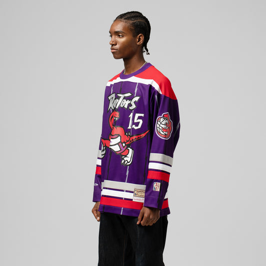 Vince Carter Toronto Raptors Mitchell & Ness Unisex Maxxed Out Fashion Hockey Jersey - Purple