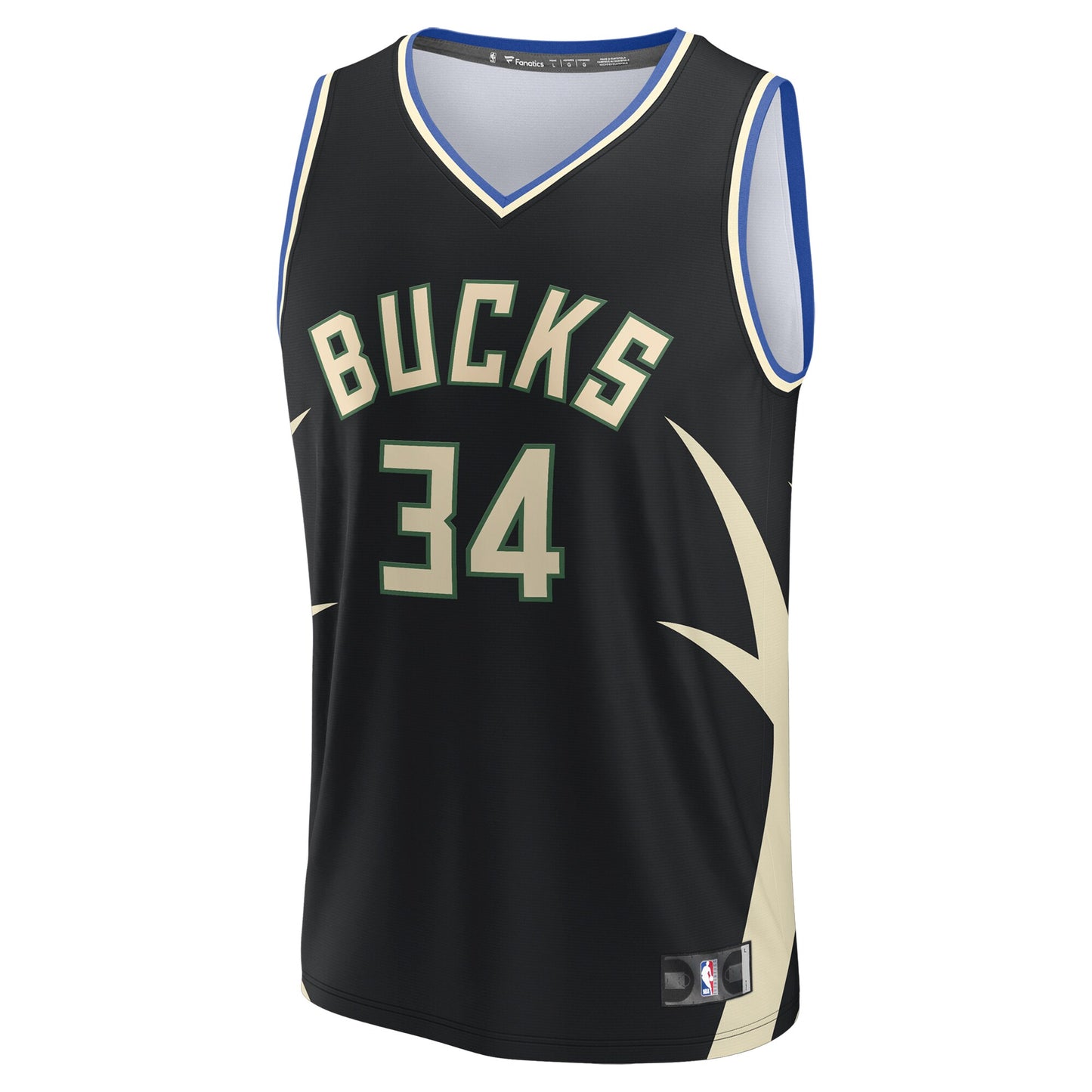 Giannis Antetokounmpo Milwaukee Bucks Fanatics Fast Break Replica Player Jersey - Statement Edition - Black
