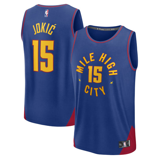 Nikola Jokic Denver Nuggets Fanatics Youth Fast Break Replica Player Jersey - Statement Edition - Blue