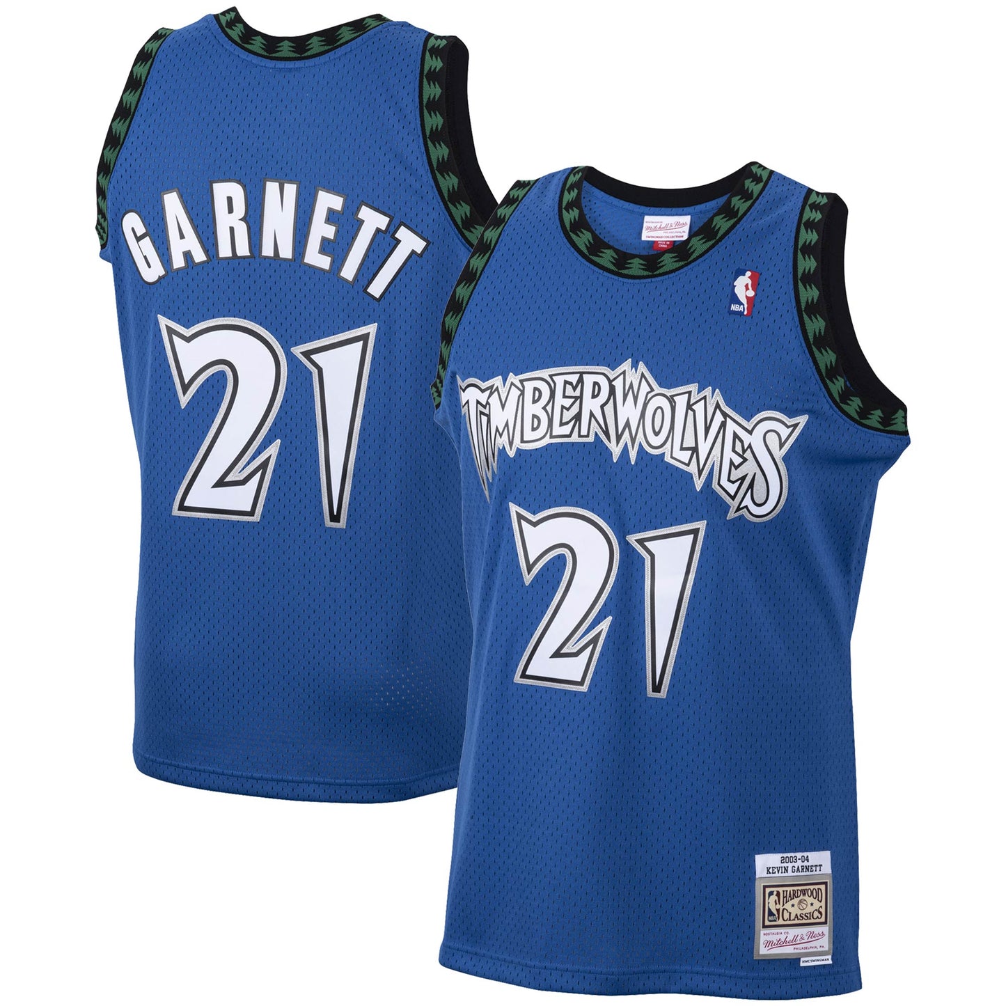 Kevin Garnett Minnesota Timberwolves Mitchell & Ness 2003/04 Hardwood Classics Swingman Jersey - Blue